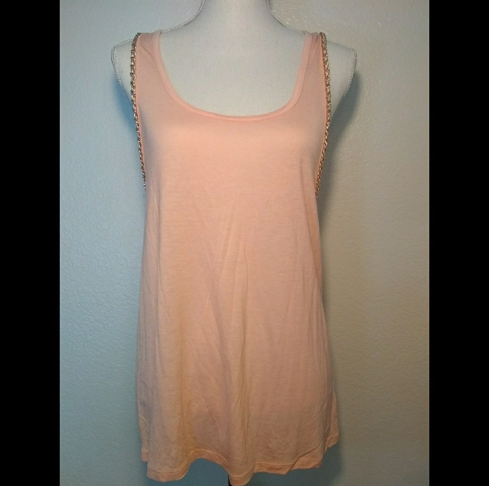 Gold Chain Blush Tank Top